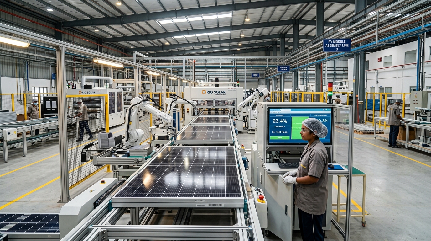 Solar panel manufacturing and ALMM List-II inspection in India