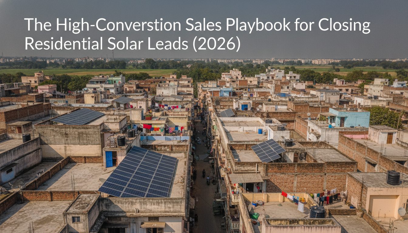 The High-Conversion Sales Playbook for Closing Residential Solar Leads (2026)
