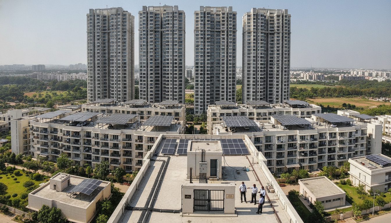 How High-Rise Societies and Group Housing Societies Can Implement Rooftop Solar and Common Area Net Metering (2026)