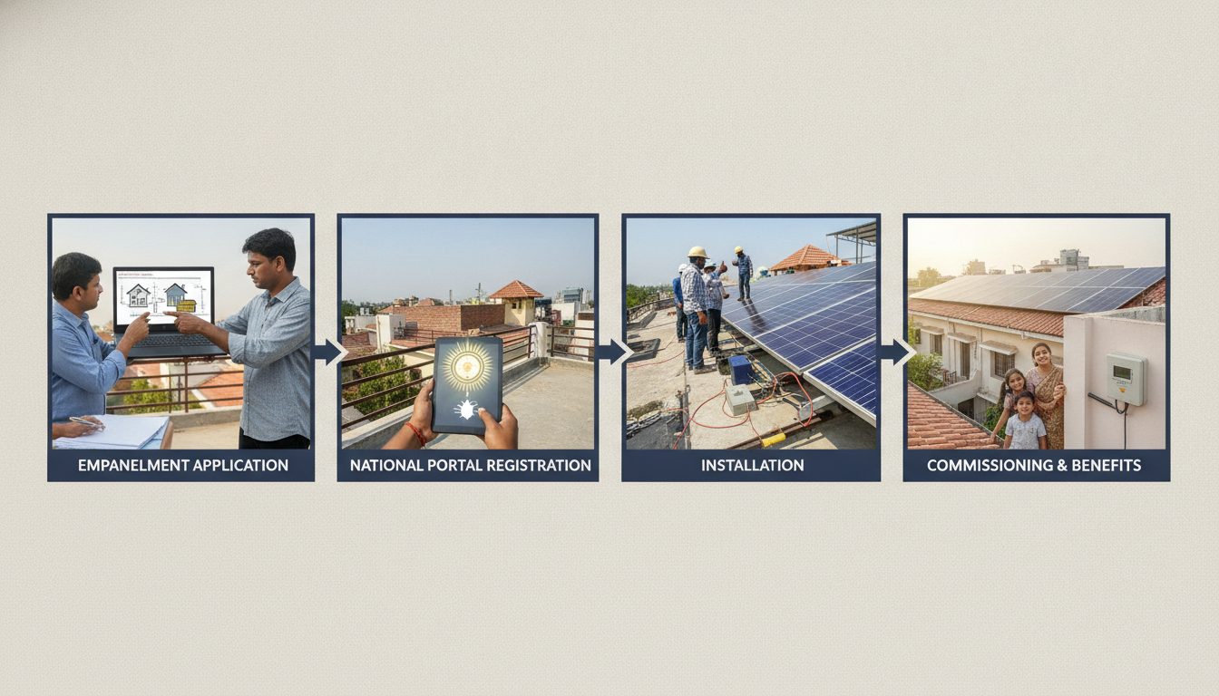 Step-by-Step Guide to MNRE Rooftop Solar Vendor Empanelment and National Portal Registration (2026)