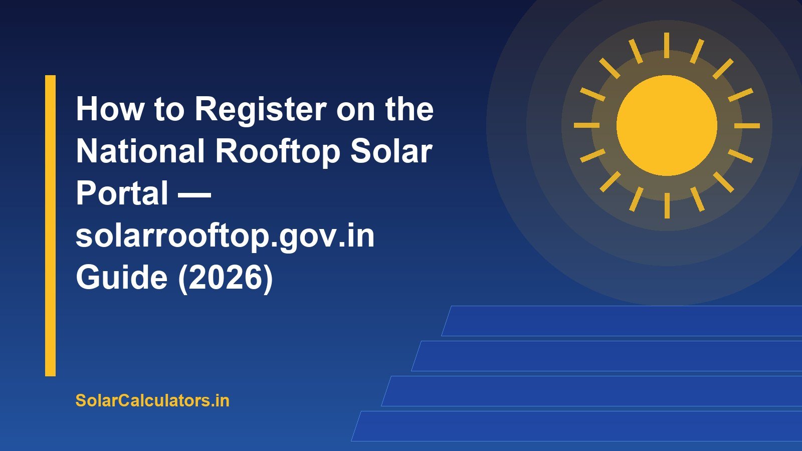 How to Register on the National Rooftop Solar Portal — solarrooftop.gov.in Guide (2026)