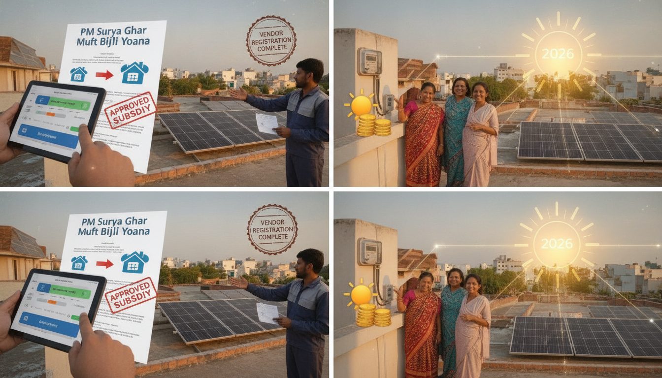 Step-by-Step Guide to PM Surya Ghar Muft Bijli Yojana Subsidy Disbursement and Vendor Registration (2026)