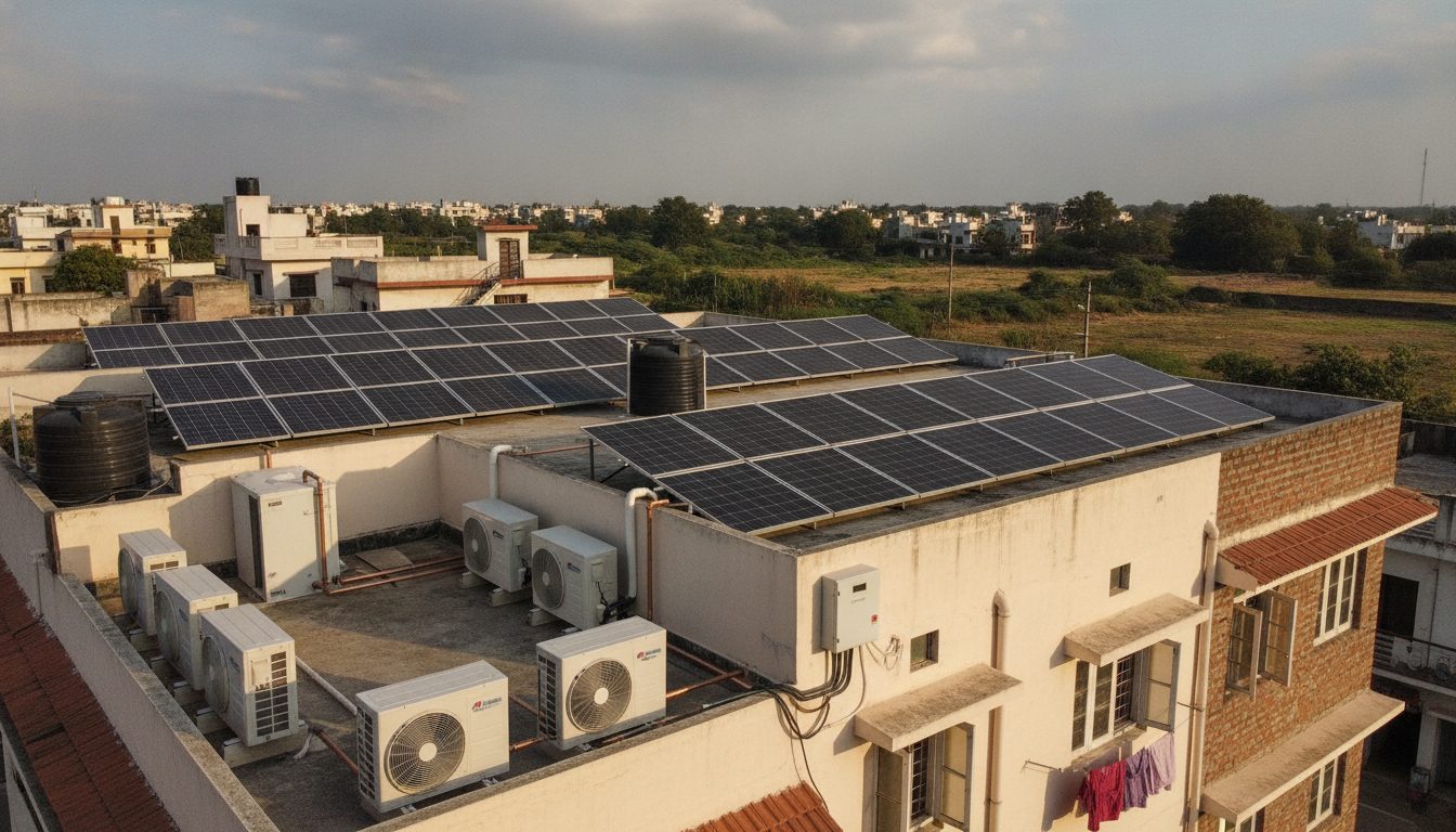 How to Size Your Rooftop Solar System for Electric Heat Pumps and Inverter ACs (2026)