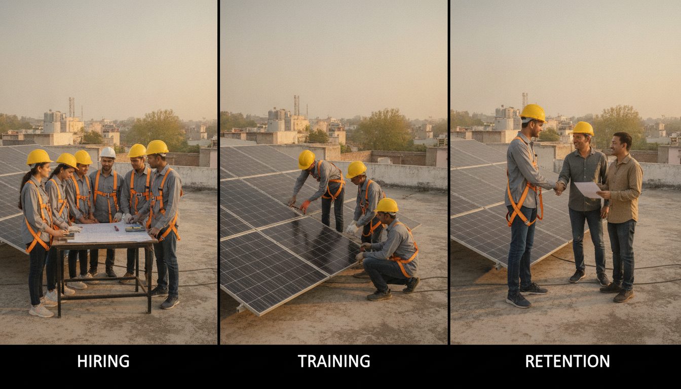 How Solar Installation Companies Can Hire, Train, and Retain Certified Technicians (2026)