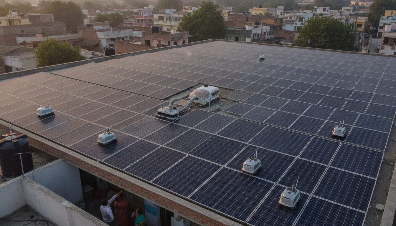 Waterless Solar Panel Cleaning Technologies and Automated Robotic Systems for Large Rooftops (2026)