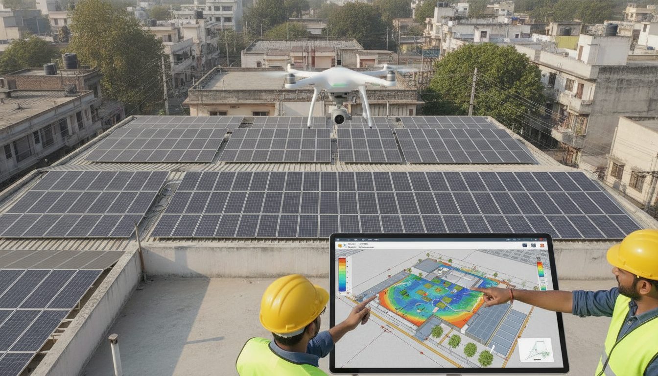 Using Drone Mapping and 3D Shadow Analysis for Commercial Solar Rooftop Design (2026)