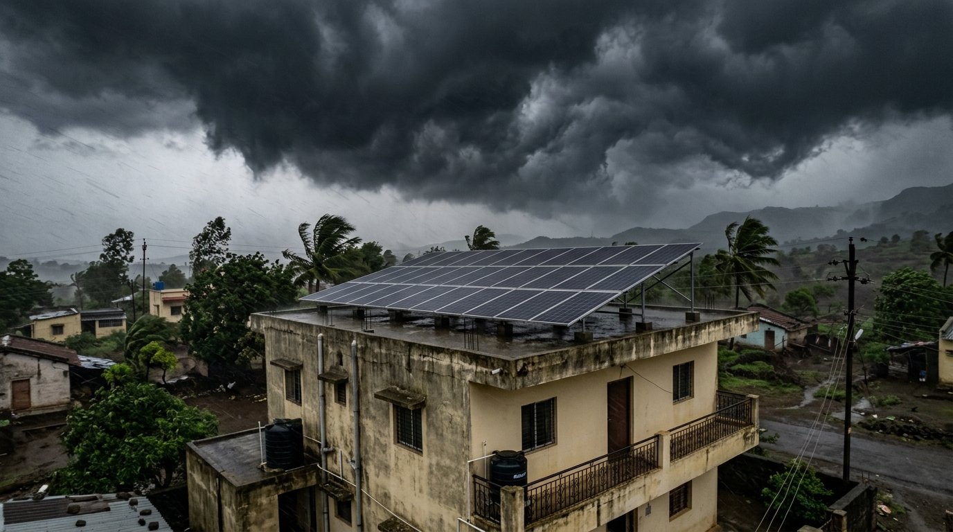 Solar Panel Structure Wind Safety (2026): 170 km/h Storm Anchoring, Civil RCC Footings & HDG Steel Specs