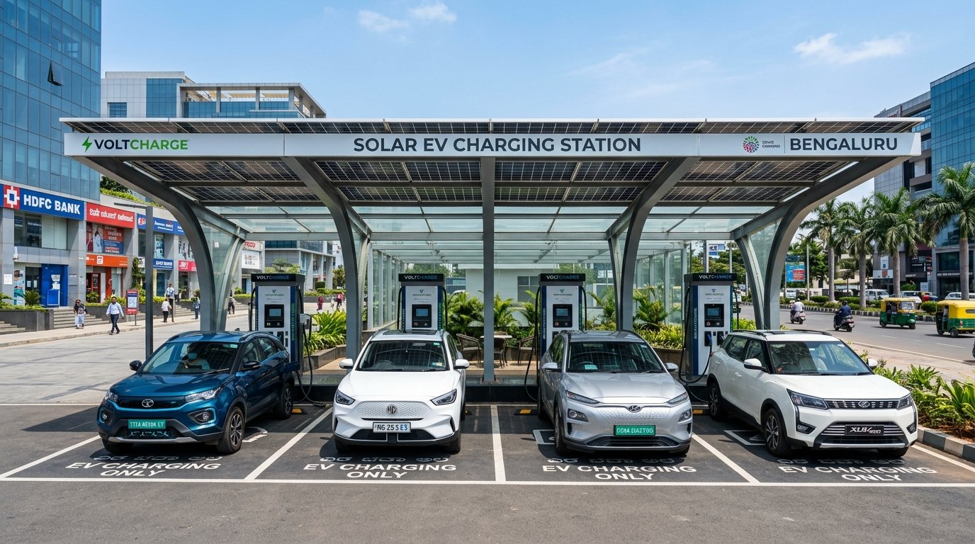 Solar-Powered EV Charging Station with BESS in India: Sizing, Cost & 2026 ROI Analysis