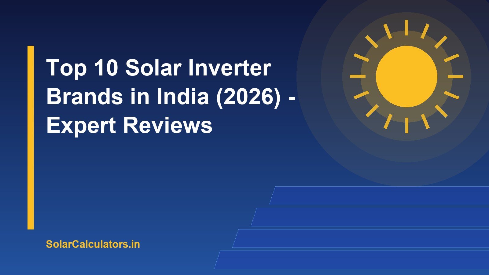 Solar Inverter Brands in India: Top 10 Compared (2026)