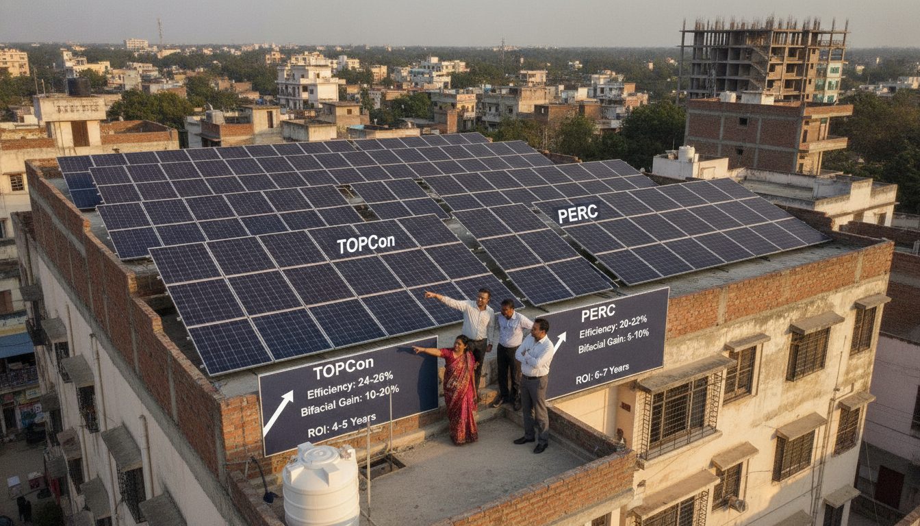 TOPCon vs. PERC Solar Panels: Efficiency, Bifacial Gains, and ROI for Residential and Commercial Buyers (2026)