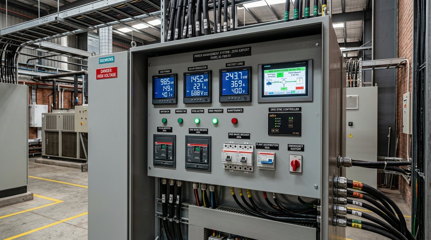 Zero Export Controller & DG Synchronization for Commercial Solar (2026 Guide)