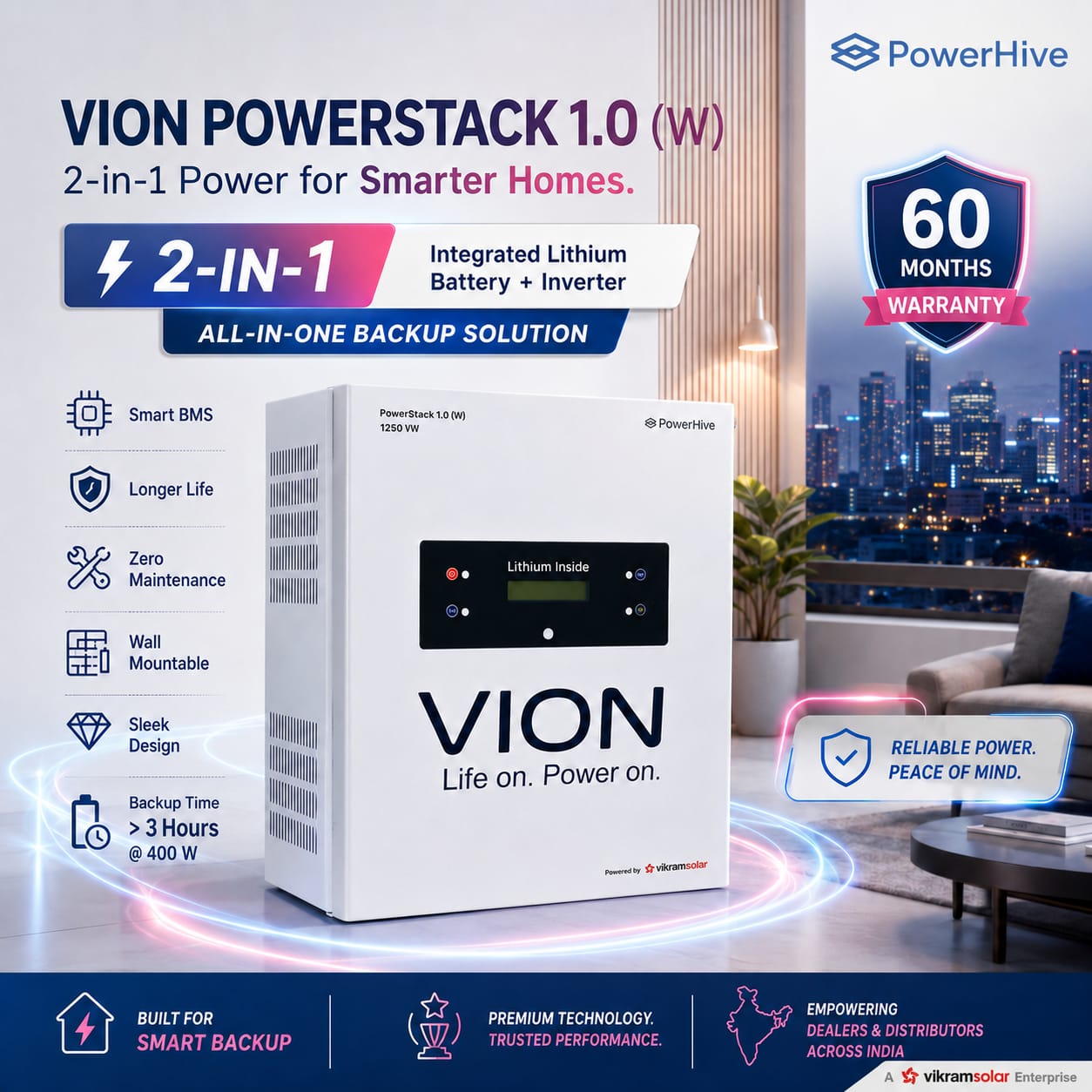 VION Lithium Integrated battery